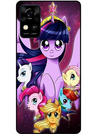 Силіконовий бампер чохол для zte blade a31 з малюнком поні my little pony