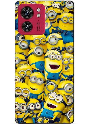 Силіконовий чохол бампер для motorola edge 40 з малюнком міньйони minion