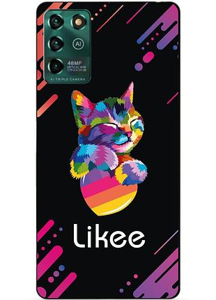 Силіконовий чохол бампер для zte blade v30 vita з малюнком likee лайки