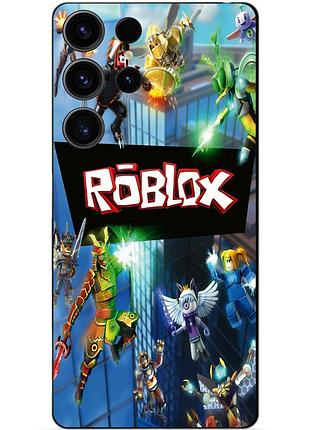 Чехол силиконовый бампер для samsung s23 ultra с картинкой roblox роблокс