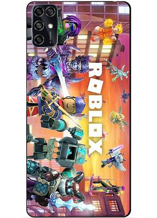 Чехол силиконовый бампер для zte blade v2020 smart с картинкой роблокс roblox