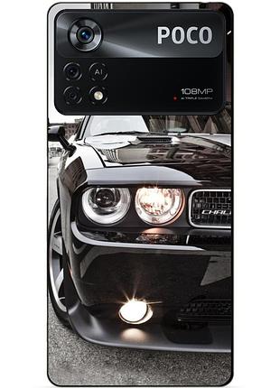 Силиконовый бампер чехол для xiaomi poco x4 pro 5g с рисунком dodge