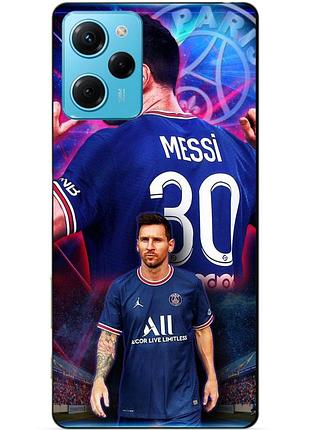 Силиконовый чехол бампер для xiaomi redmi note 12 pro speed edition с рисунком месси псж messi