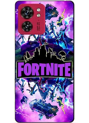 Силиконовый чехол бампер для motorola edge 40 с рисунком fortnite marvel фортнайт марвел