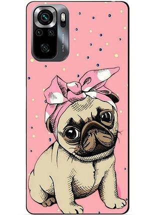 Силіконовий бампер чохол для xiaomi poco m5s з малюнком мопс
