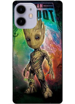 Силиконовый чехол бампер для iphone 11 с рисунком groot грут стражи галактики