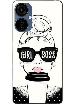 Силіконовий чохол бампер для tecno camon 19 neo з малюнком girl boss