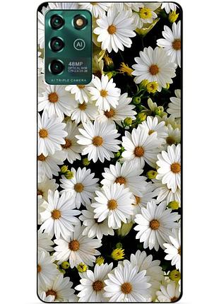 Силіконовий чохол бампер для zte blade v30 vita з малюнком ромашки квіти