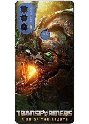 Силіконовий чохол бампер для motorola moto e30 з малюнком райнокс зверобати трансформери transformers