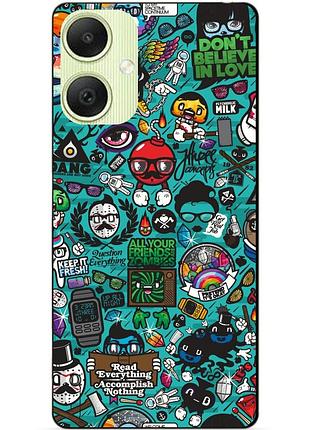 Силіконовий чохол бампер для samsung a06 з малюнком стикери