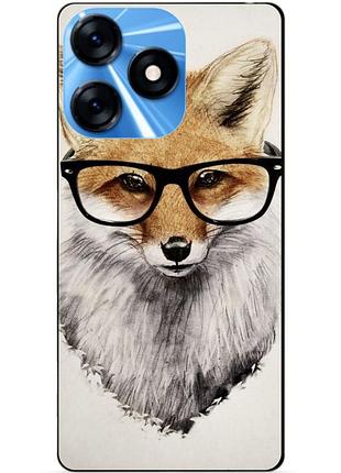 Силіконовий чохол бампер для tecno spark 10 з малюнком лиса
