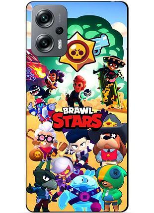 Силиконовый бампер чехол для xiaomi poco x4 gt с картинкой бравл силовая лига нокаут