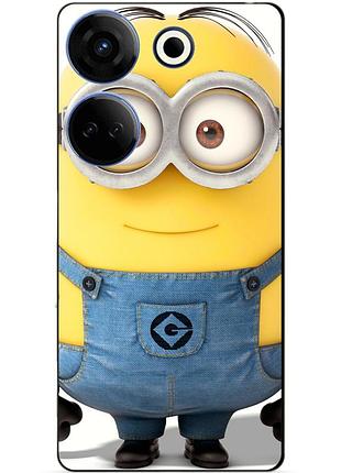 Чехол силиконовый бампер для tecno camon 20 pro с рисунком миньон стюарт minion