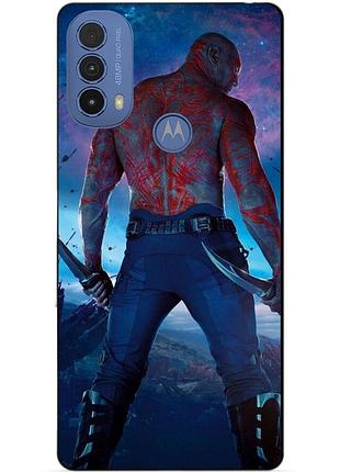 Силиконовый чехол бампер для motorola moto e20 с рисунком дракс стражи галактики drax
