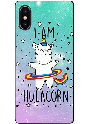 Силиконовый чехол бампер для iphone x 10 с рисунком единорог пони