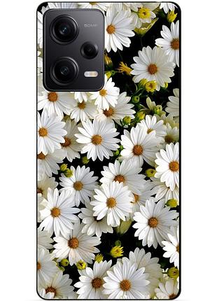 Силіконовий чохол бампер для xiaomi redmi note 12 pro 5g з малюнком ромашки квіти