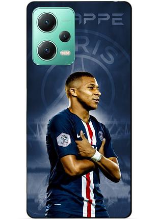Силіконовий бампер чохол для xiaomi redmi note 12 5g з малюнком мбаппе псж mbappe