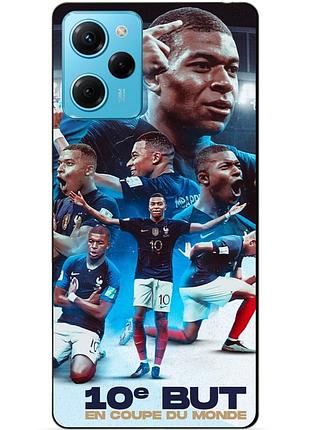 Силиконовый бампер чехол для xiaomi redmi note 12 pro speed edition с рисунком мбаппе франция mbappe
