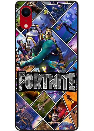 Силиконовый чехол бампер для iphone xr с картинкой фортнайт fortnite