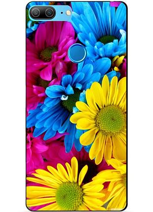 Чехол силиконовый для huawei honor 9 lite с рисунком хризантемы