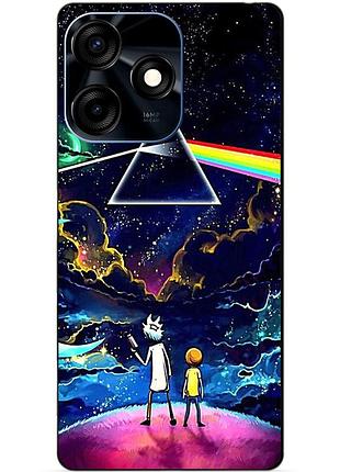 Силіконовий чохол бампер для tecno spark 10c з малюнком рік і морті rick and morty