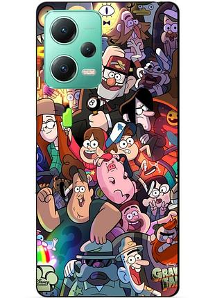 Силиконовый чехол бампер для xiaomi redmi note 12 5g с рисунком гравити фолз gravity falls