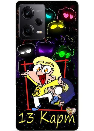 Силиконовый чехол бампер для xiaomi redmi note 12 pro 5g с героем 13 карт феликс
