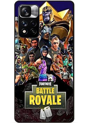 Силіконовий чохол бампер для xiaomi redmi note 11 pro plus 5g з малюнком фортнайт fortnite