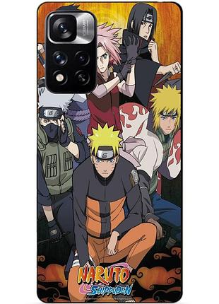 Силиконовый чехол бампер для xiaomi redmi note 11 pro plus 5g с рисунком naruto наруто аниме
