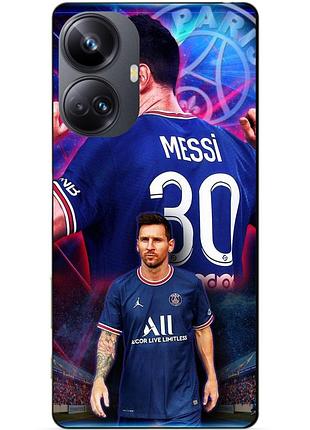 Силіконовий чохол бампер для realme 10 pro plus з малюнком мессі псж messi