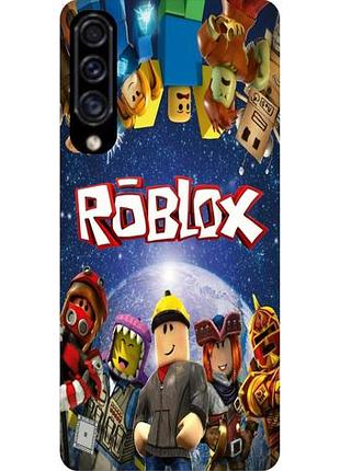 Силиконовый бампер чехол для samsung a50 с рисунком роблокс roblox