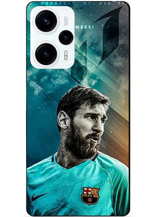 Силиконовый чехол бампер для xiaomi poco f5 с рисунком leo messi месси