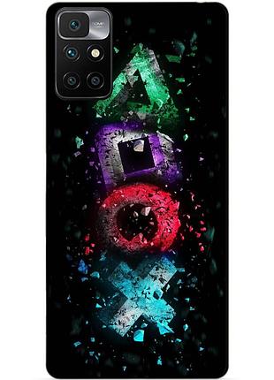 Силіконовий бампер чохол для xiaomi redmi note 11 з малюнком sony playstation