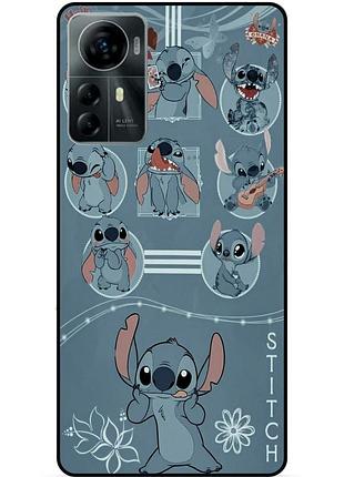 Силиконовый бампер чехол для zte blade a72s с картинкой стич stitch