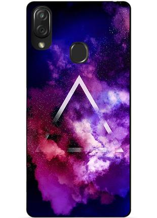 Чехол силиконовый для zte blade v10 vita с рисунком треугольник