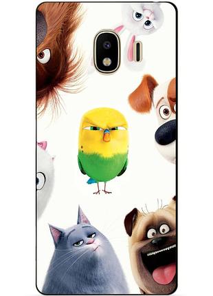 Силіконовий бампер чохол для samsung j4 galaxy j400 з малюнком таємна життя домашніх тварин