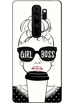 Силиконовый чехол бампер для xiaomi redmi note 8 pro с рисунком girl boss