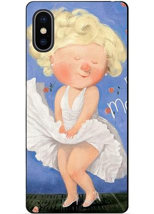 Силіконовий чохол бампер для iphone xs max з малюнком мерілін монро гапчинська marilyn monroe