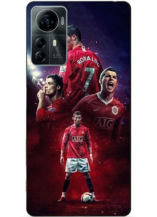 Силиконовый чехол бампер для zte blade a72s с рисунком ronaldo mu роналдо