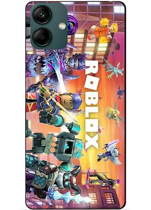 Силиконовый бампер чехол для samsung a04 с картинкой роблокс