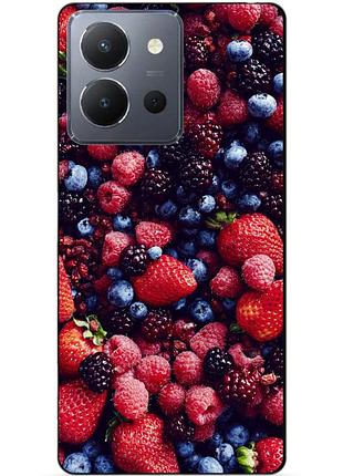 Силіконовий чохол бампер для vivo y36 з малюнком ягоди