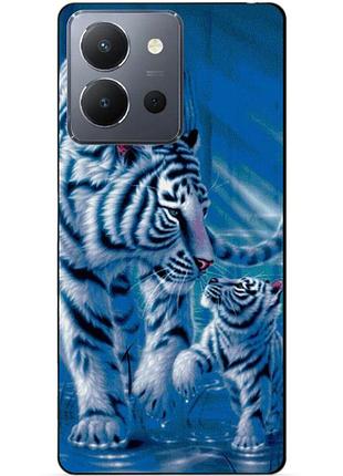 Силиконовый чехол бампер для vivo y36 с рисунком тигры