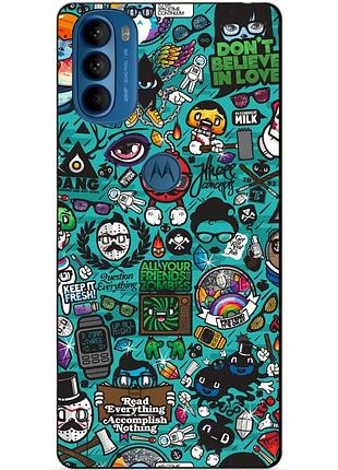 Силіконовий чохол бампер для motorola moto g31 з малюнком стикери