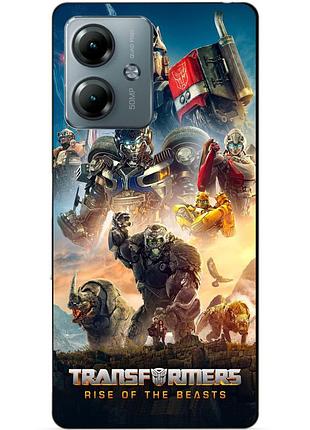 Силіконовий чохол бампер для motorola moto g14 з картинкою звіробої трансформери transformers
