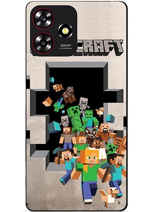 Силіконовий чохол бампер для zte blade a73 з картинкою minecraft майнкрафт