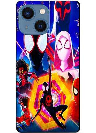 Силиконовый чехол бампер для iphone 13 с картинкой spider man человек паук