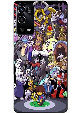 Силиконовый чехол бампер для oppo a55 с рисунком undertale андертейл