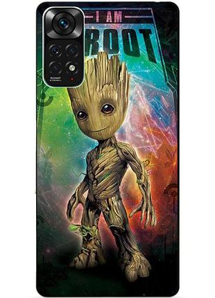 Силіконовий бампер чохол для xiaomi redmi note 11 / note 11s groot стражі галактики грут