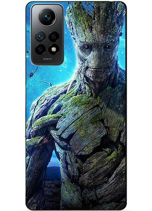 Силиконовый бампер чехол для xiaomi redmi note 12 pro грут стражи галактики groot