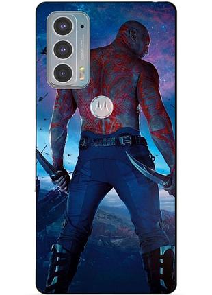 Силиконовый чехол бампер для motorola edge 20 с рисунком дракс стражи галактики drax